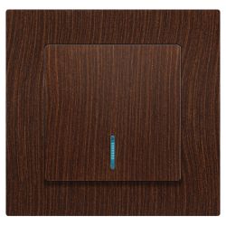Выключатель Intro Accent 6-102-10 с подсветкой, 10А-250В, IP20, СУ, AL/CU, венге | Intro