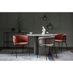 Стул Helning, мягкий шенилл, серо-коричневый