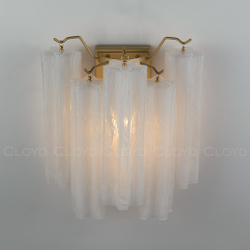 Бра Cloyd ANNO-B W1 / выс. 29 см - латунь светл. - стекло белые облака (арт.20467)