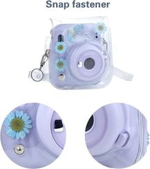 İnstax fotoaparat üzlüyü \ Instant Camera Case Mini 8 in1 bundle BLUE DAISY