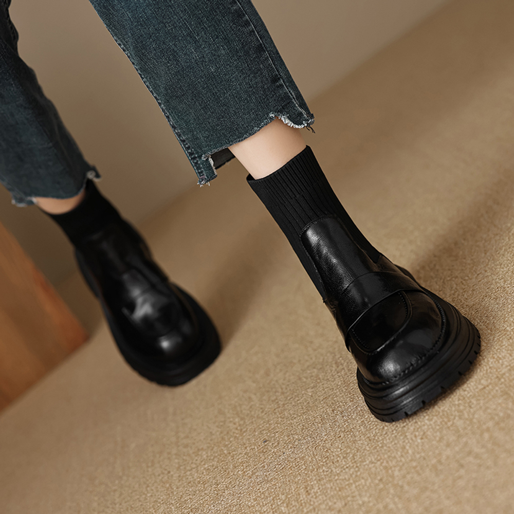 EASTTATA ET Ankle Boots 5cm Women"s Black