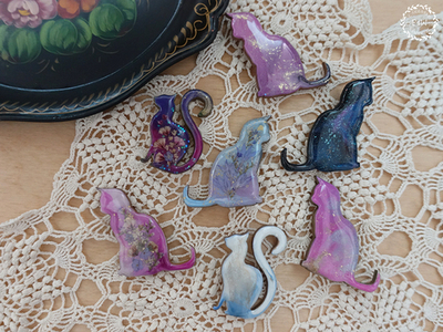 Магнит "Сидящий кот"