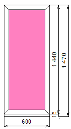Пластиковое окно 1440 х 600 ТермА Эко