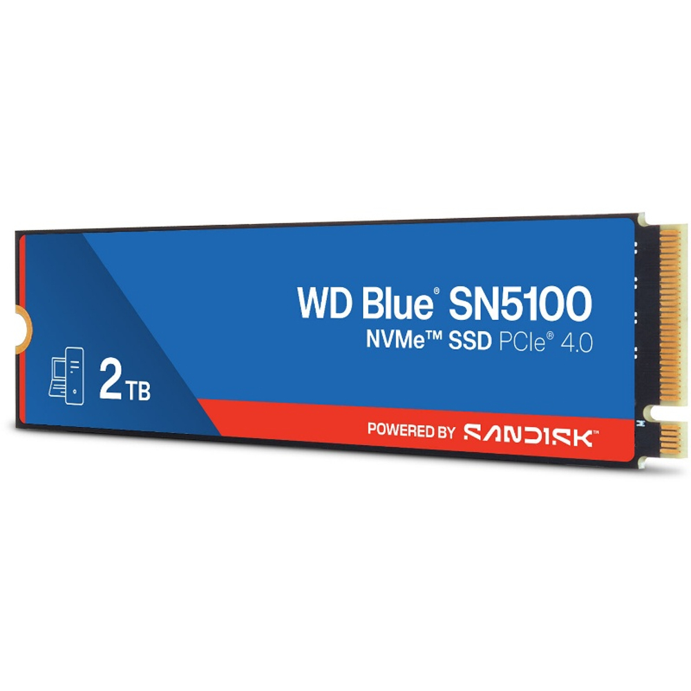 Твердотельный накопитель SSD 2TB WD Blue SN5100, NVMe, M.2 2280, PCI-E 4x4 [R/W - 7100/6700 MB/s]