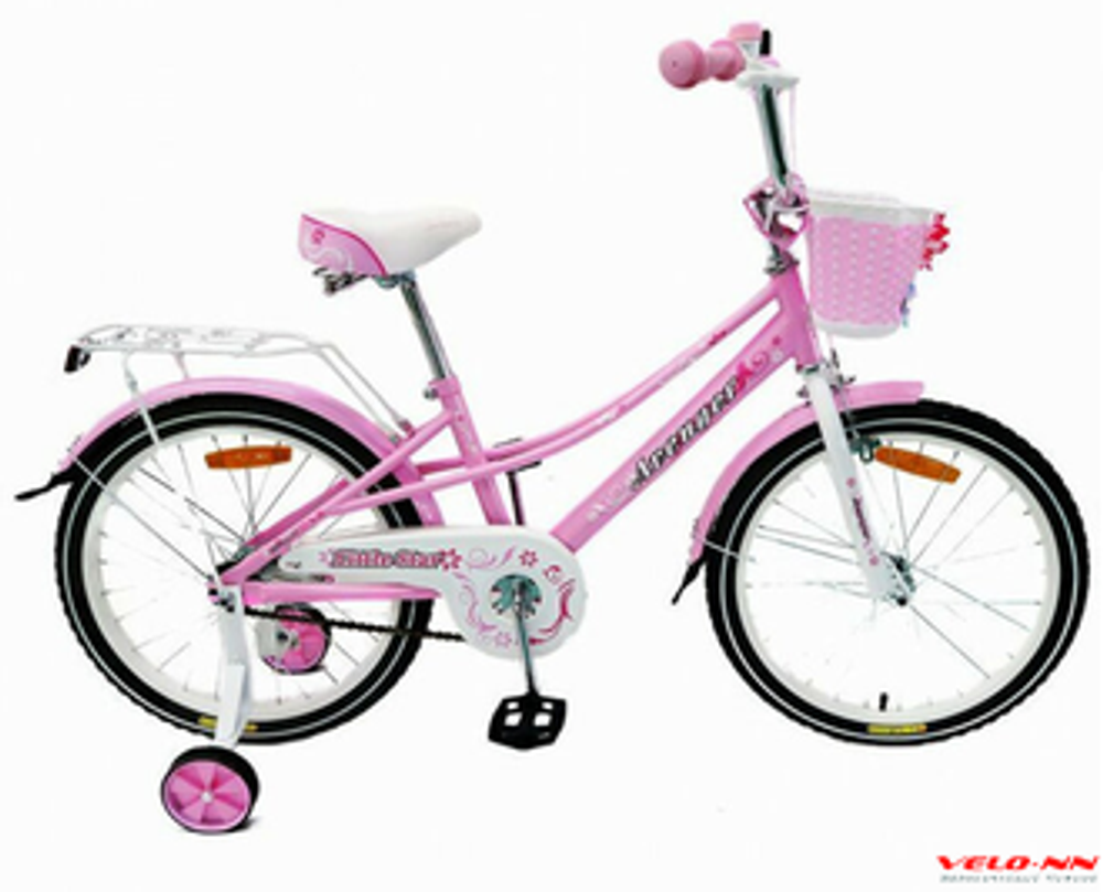 Велосипед 20" AVENGER LITTLE STAR, розовый/белый