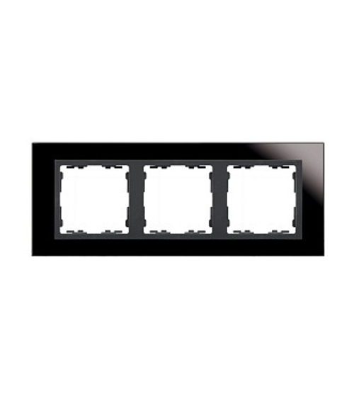 Рамка 3-м черный графит 216