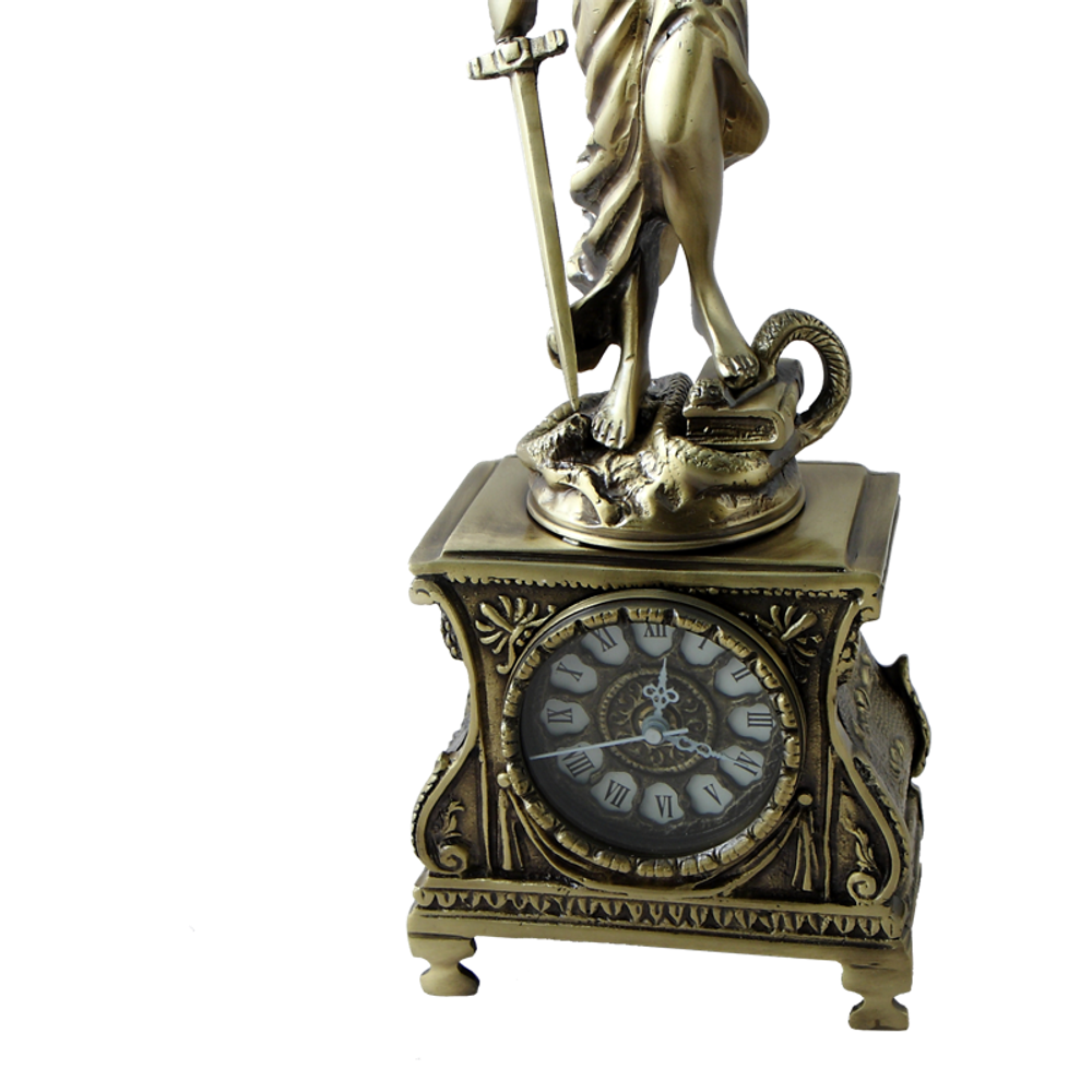 Bello De Bronze Часы Джустиса, антик