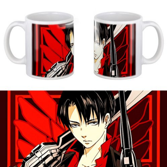 Кружка керамическая Атака Титанов Леви Attack on titan, 330 мл