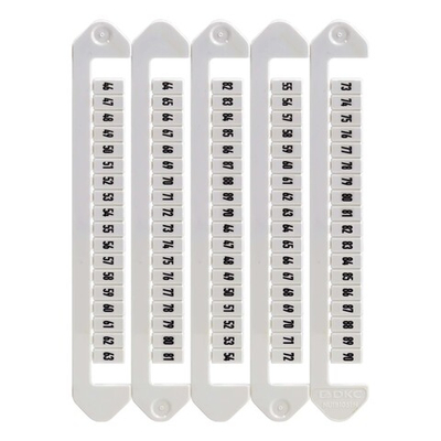 Маркировка для клемм, ширина 5 мм, от 181 до 225, горизонтальная ориентация