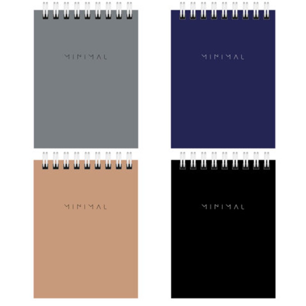 Блокнот МАЛЫЙ ФОРМАТ А7 75×105 мм, 40 л., гребень, картон, клетка, BRAUBERG «Minimal Classic»