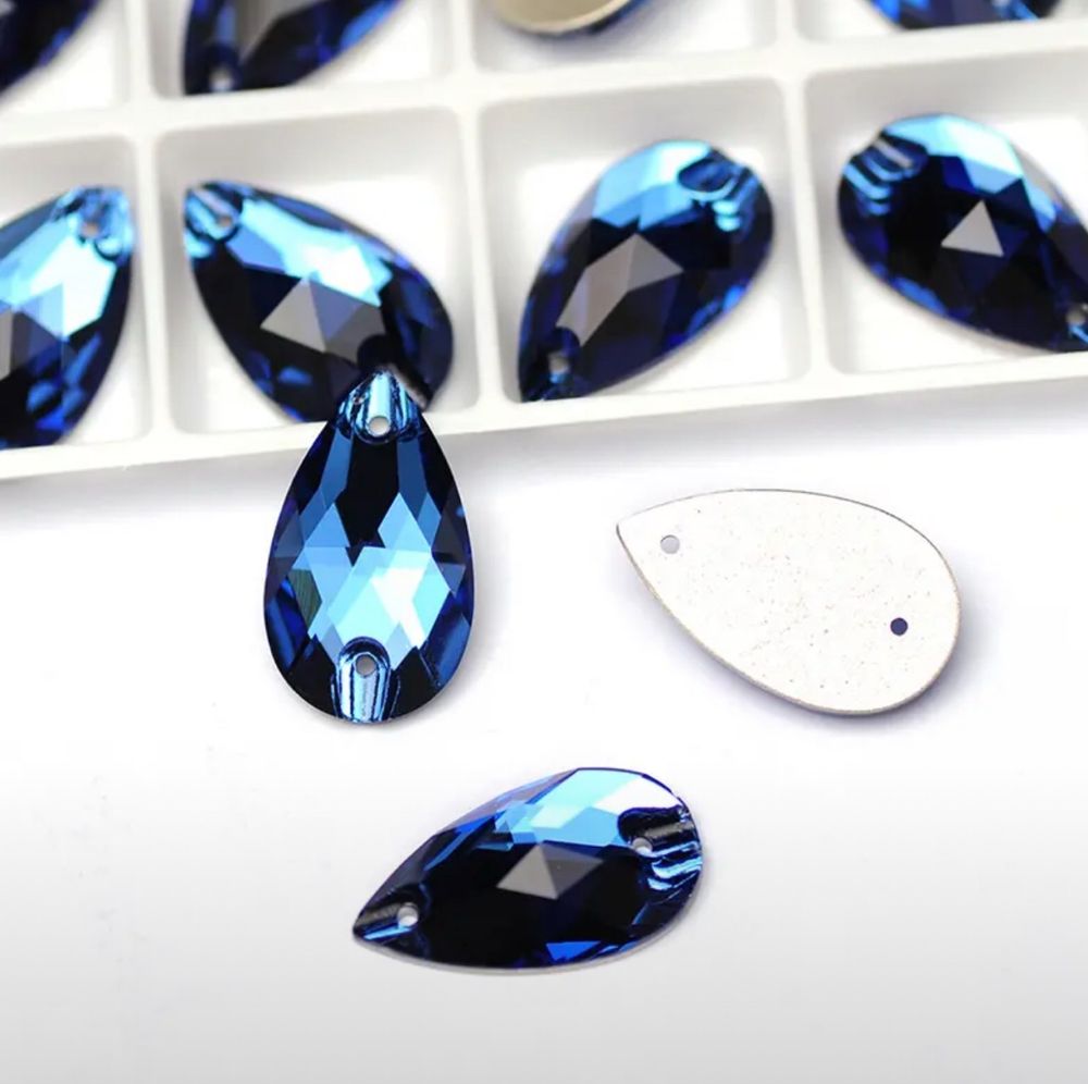 Стразы CR Sapphire SS16 синие холодной фиксации