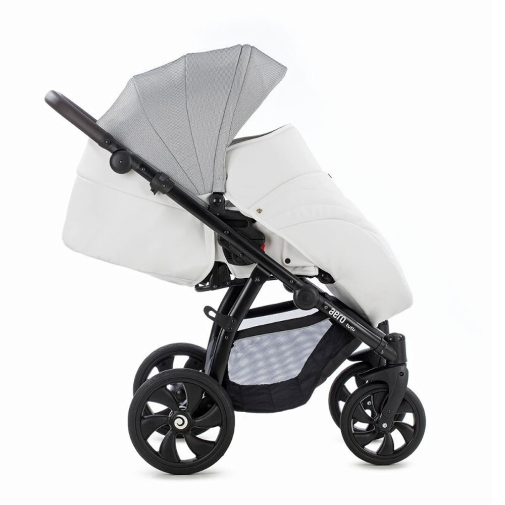 Детская коляска Tutis Aero 2 в 1 New 2019 №110 (Серый-Белый) кожа