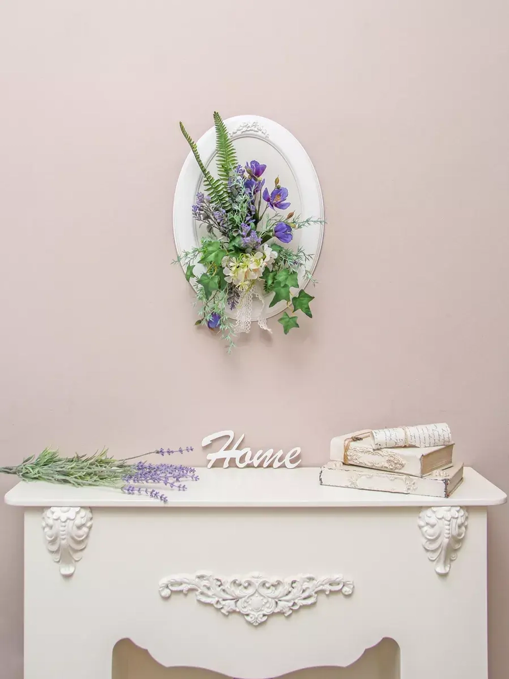 Панно на стену для интерьера цветами 45*31 см