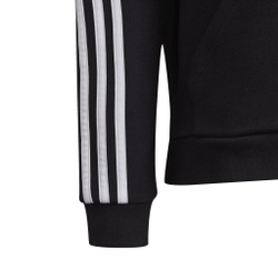 Кофта для девочки теннисная  Adidas 3 Stripes Full-Zip Hoodie - black/white