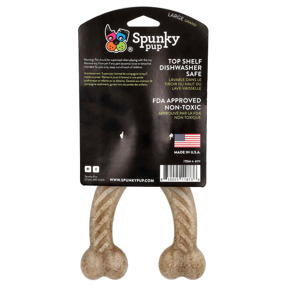 Spunky Pup, The Wishbone, жевательная игрушка, большая, курица, 1 шт.