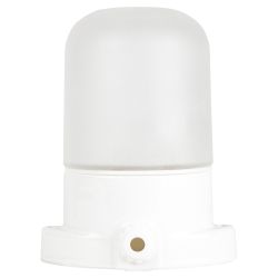 Светильник ЭРА НББ 02-60-001 для бани и сауны керамика/стекло прямой IP54 E27 max 60Вт 135х110х85 белый НПБ400