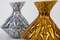 Ваза металлическая золотая