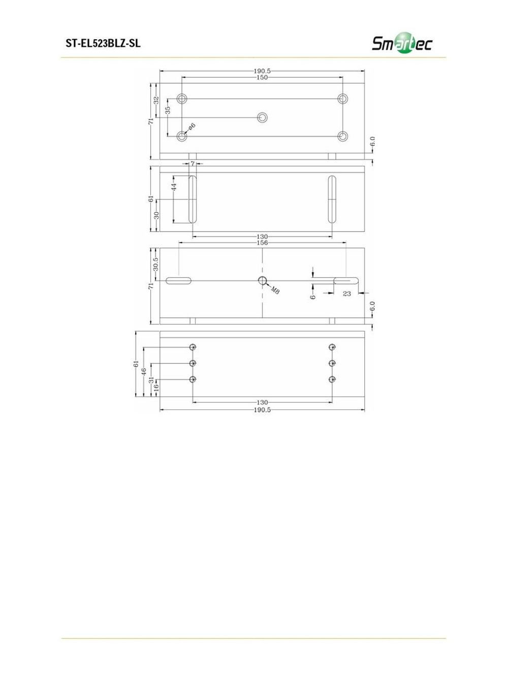 ST-EL523BLZ-SL Комплект кронштейнов L и Z типа для замков серии ST-EL523ххх-SS