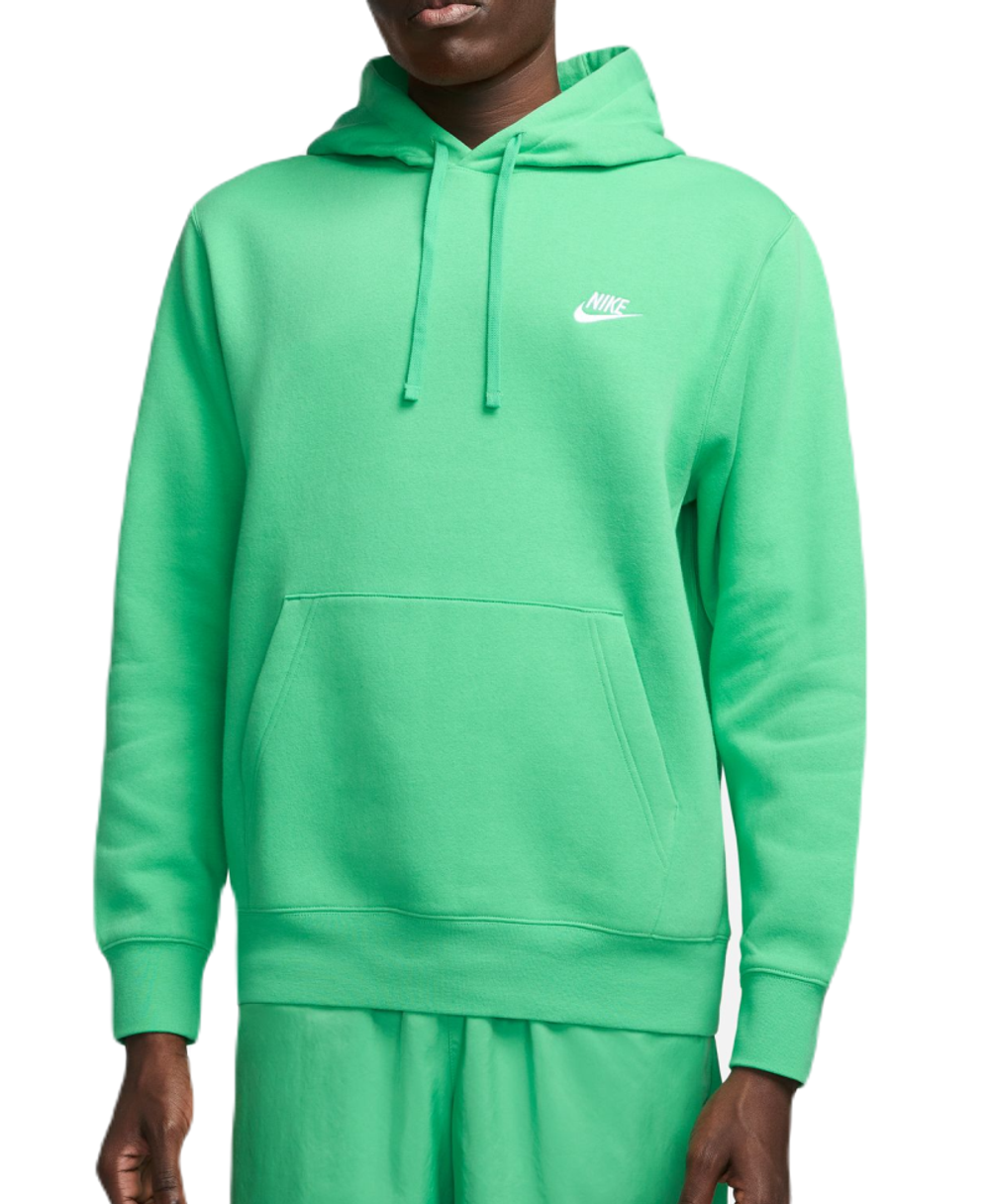 Мужская теннисная кофта Nike Sportswear Club Fleece Pullover Hoodie - spring green/spring green/white