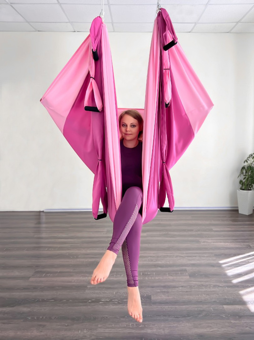 Гамак для йоги с ручками Classic pluse 3 м