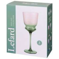 НАБОР БОКАЛОВ ДЛЯ ВИНА "TWIST & SHINE" GREEN, 2 ШТ/380 МЛ
