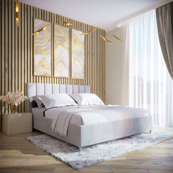 Двуспальная кровать с настилом Лайн, 160х180