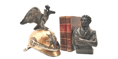 <span style="font-family: 'PT Serif', serif; letter-spacing: 0.1em; font-weight: bold; display: block; margin-bottom: 4px;">ПОДАРОК СО СМЫСЛОМ</span> <span style="color:#9d821c; font-size:14px; font-style:italic; font-family: 'PT Serif', serif; letter-spacing: 0;">Антикварные подарки и редкие коллекционные книги</span>