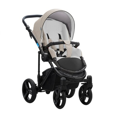 Коляска 2в1 Aroteam Bartolo Prima/Бежевая кожа
