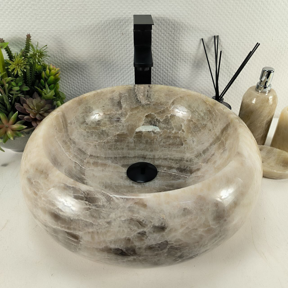 Раковина из оникса Donut Grey DO-64547 45*45*15 0202