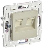 SKANDY Розетка компьютерная двойная RJ45 кат.6 SK-K04B бежевый IEK