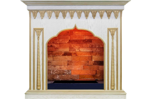 Портал Dimplex Abu-Dabi - Белый дуб, патина золото