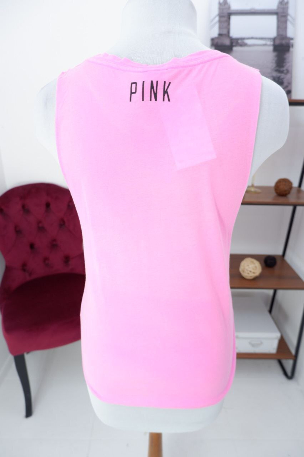 Топ Pink с хлопком яркий 42 размер