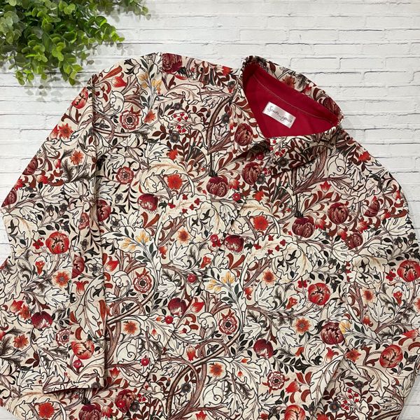 ЦВЕТОЧНЫЙ ВИХРЬ В СТИЛЕ У. МОРРИСА. ОТРЕЗ 30 СМ, 100% хлопок 10