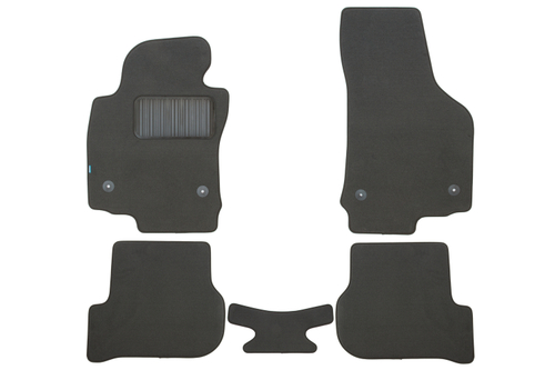 Коврики в салон для SEAT Leon АКПП 2005-2009, 2009-2012, хэтчбек, 5 шт. (текстиль) KLEVER03440222110KH