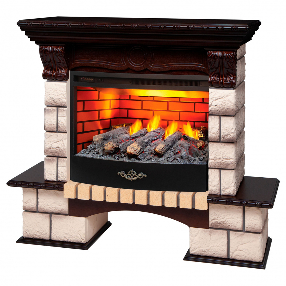 Электрокамин RealFlame Bolero 25,5 NT орех с очагом Firestar 25,5