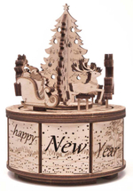 Сборная музыкальная шкатулка Wood Trick Карусель Санты