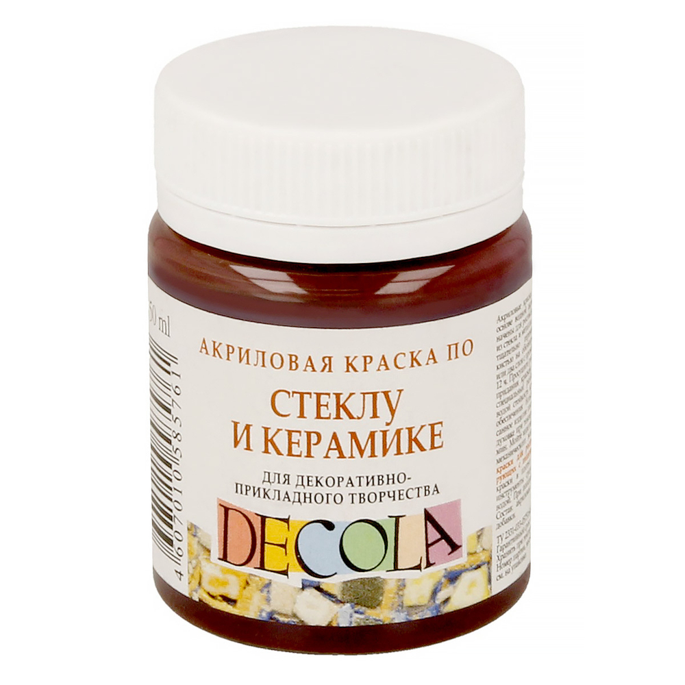 Декола акрил стекло/керамика банка 50 мл Коричневая