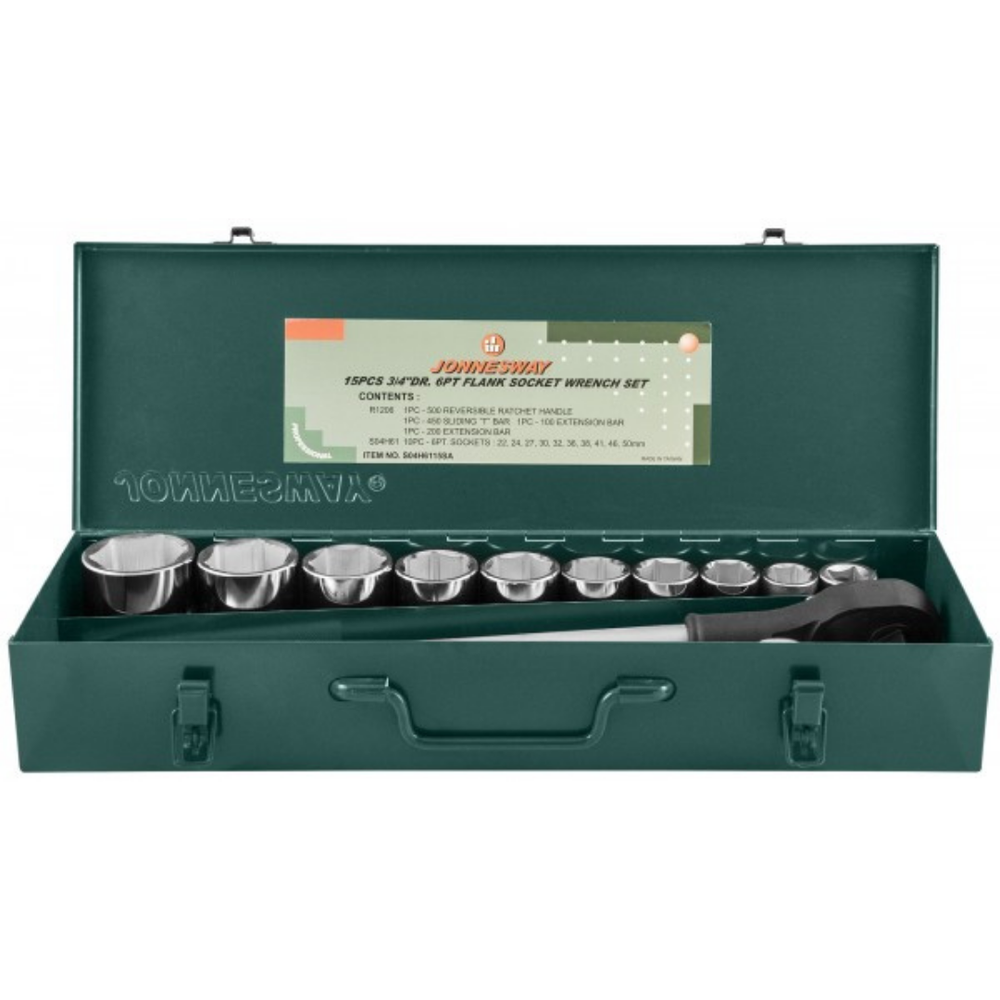 S04H6315SA (S04H6115SA) Набор головок торцевых 3/4"DR, 22-50 мм, 15 предметов