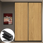 Дверь-купе ARISTO С, ЛДСП EGGER, профиль черный велюр (18 цветов)