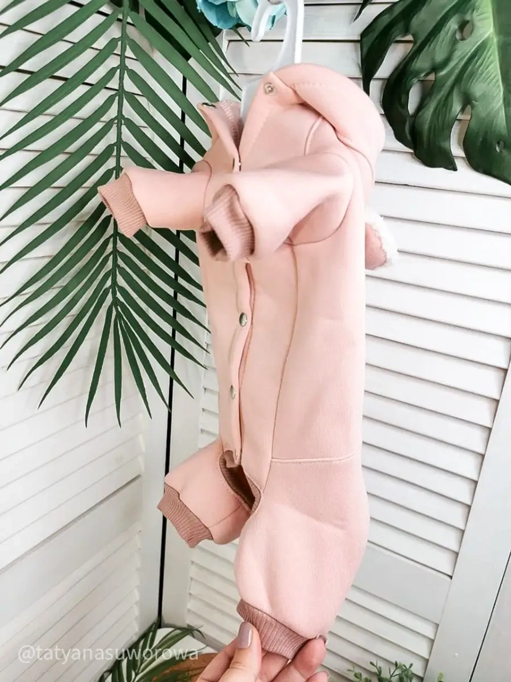 Комбинезон для собак и кошек из футера, костюм для собак