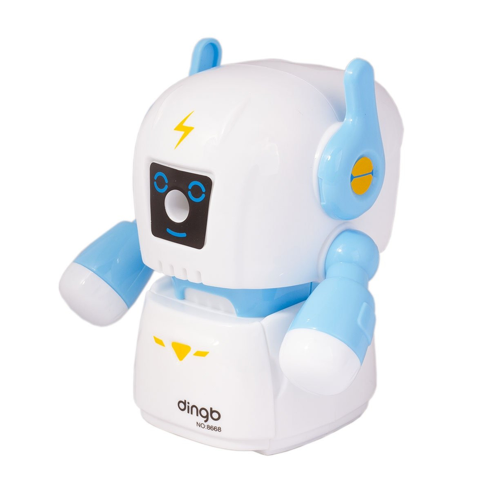 Точилка механическая Alingar, "Робот-космонавт", 1 отверстие, пластик. корпус, белый, инд. упаковка, 110*110*100 мм