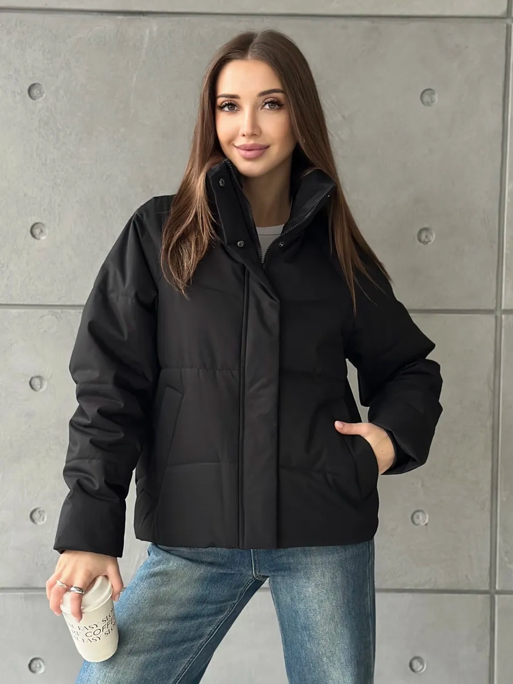 Куртка осенняя короткая без капюшона