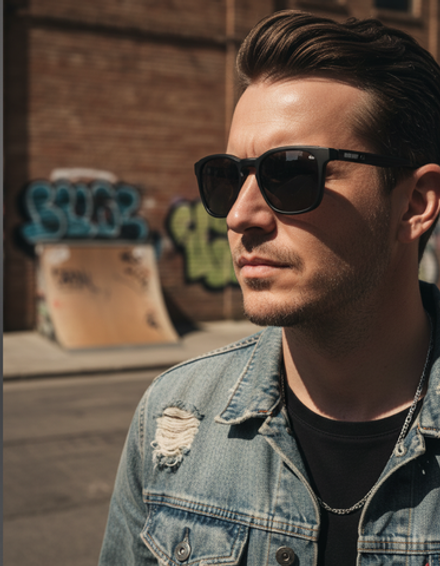 Очки Bad Boy солнцезащитные поляризованные черные с чехлом