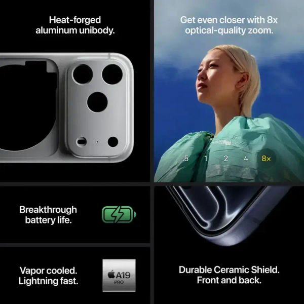 Смартфон Apple iPhone 17 Pro 512 ГБ (nano-SIM и eSIM), Серебристый | Silver