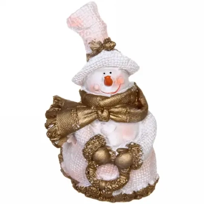Фигурка «Снеговичок нарядный» 12,5 см