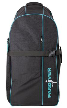 Сумка FanDiver на колесах черный/бирюзовый 100 л