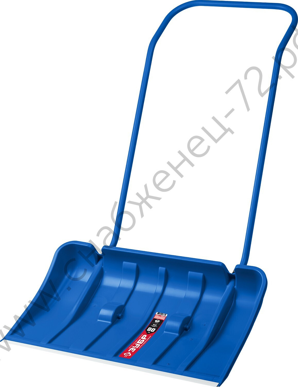 ЗУБР СКАНДИНАВИЯ, 820 мм, пластиковый ковш, с алюминиевой планкой, с колесиками, снеговой движок (скрепер), Профессионал (39937)