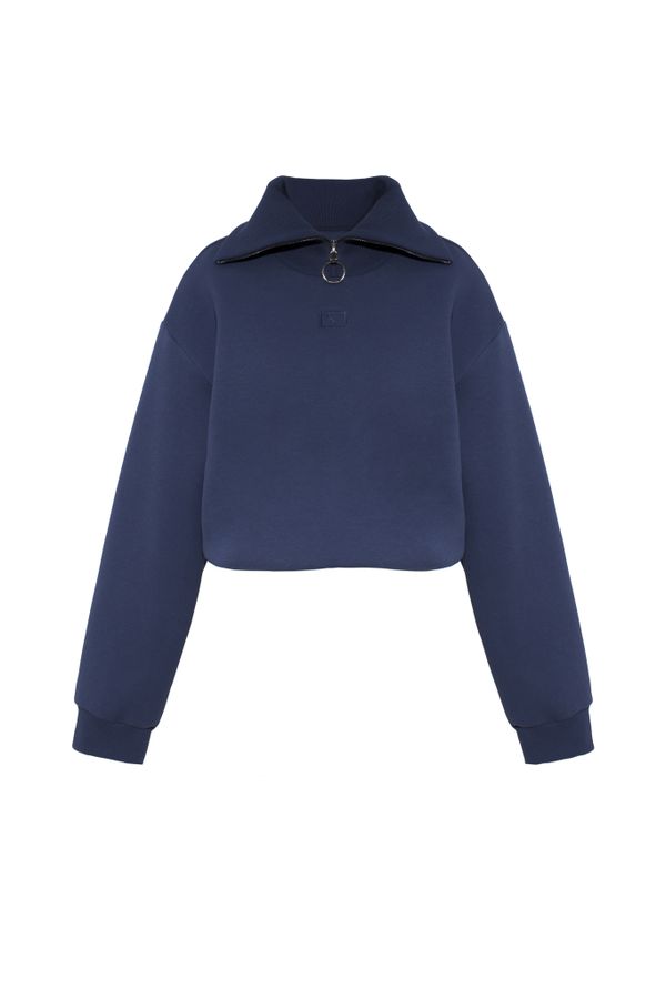 Кроп свитшот с молнией