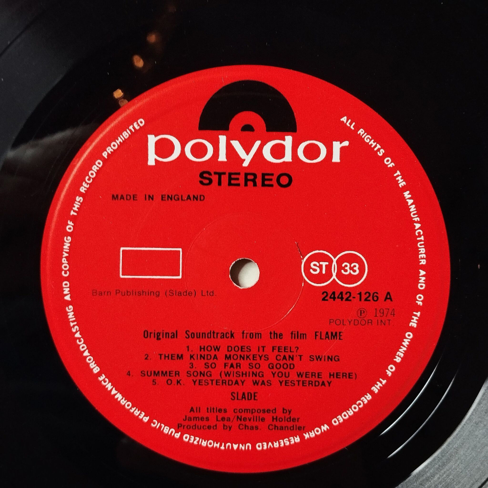 Винтажная виниловая пластинка LP Slade In Flame (UK 1974) Far Far Away
