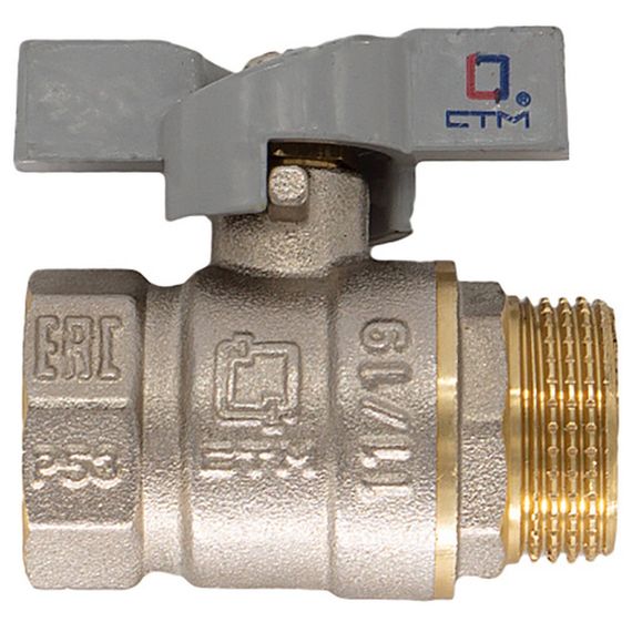 Кран шар. для воды 1/2 г/ш бабочка CTM СТАНДАРТ CWFMB012 купить в Москве и Московской области по низкой цене с доставкой по России — (1) Кран шар. для воды 1/2 г/ш бабочка CTM СТАНДАРТ CWFMB012 — (1)